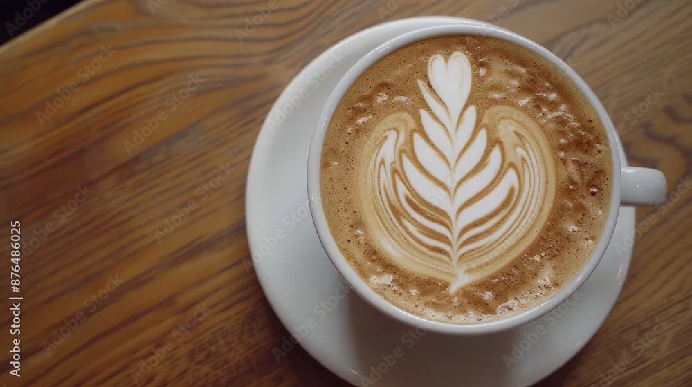 Morning Coffee with Latte Art Morning Coffee with Latte Art