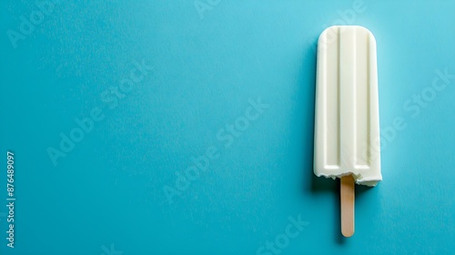 White Popsicle on a summery blue Background with Copy Space © drdigitaldesign