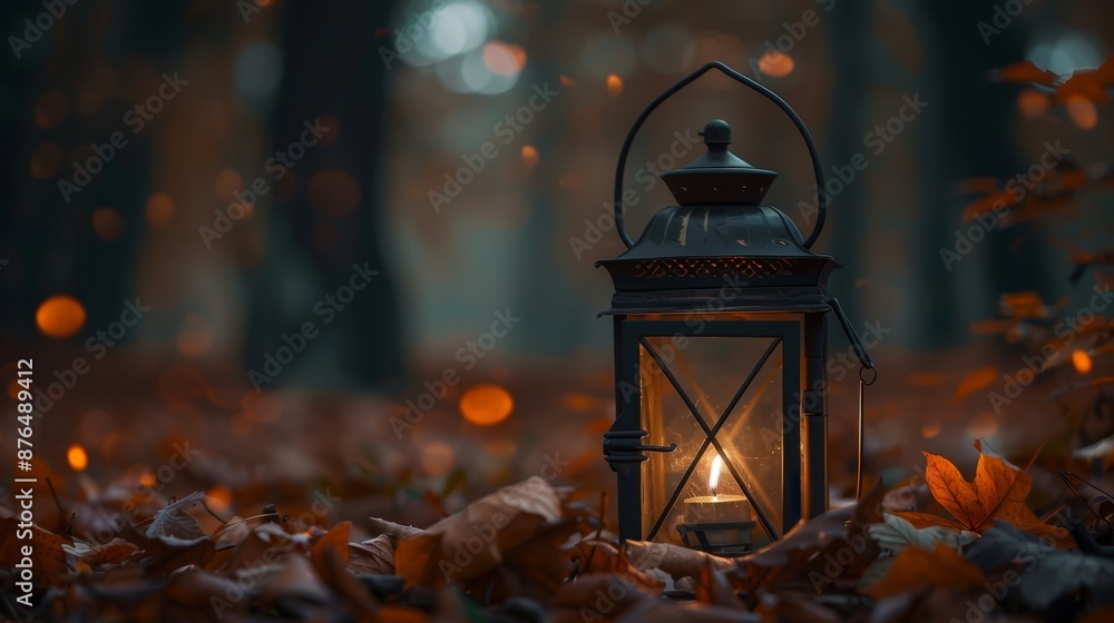 Lantern. Outdoor environment. Beautiful landscape. Autumn background Lantern. Outdoor environment. Beautiful landscape. Autumn background