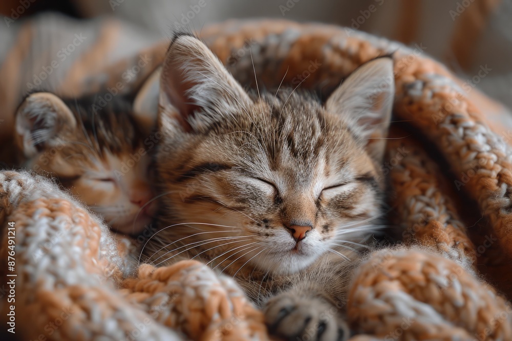 Cozy Cat Nap. Generative AI Cozy Cat Nap. Generative AI
