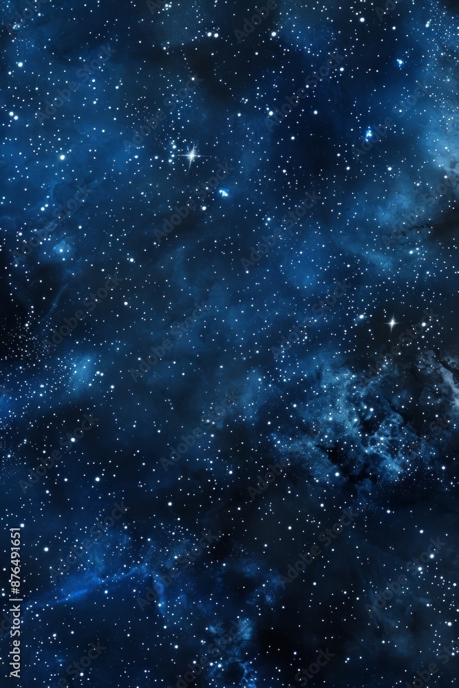 Fototapeta premium Starry, clear night sky portrayed through blend of photography, digital art Mixed media creation