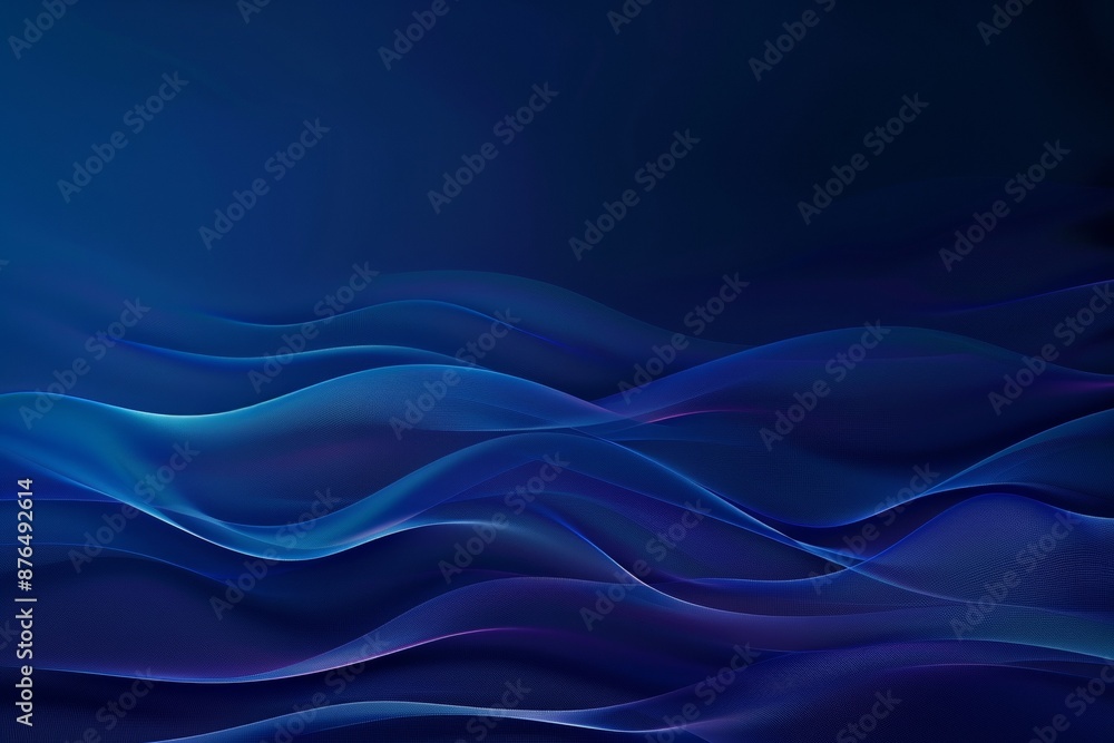 Dark blue gradient background with abstract waves and curves Dark blue gradient background with abstract waves and curves