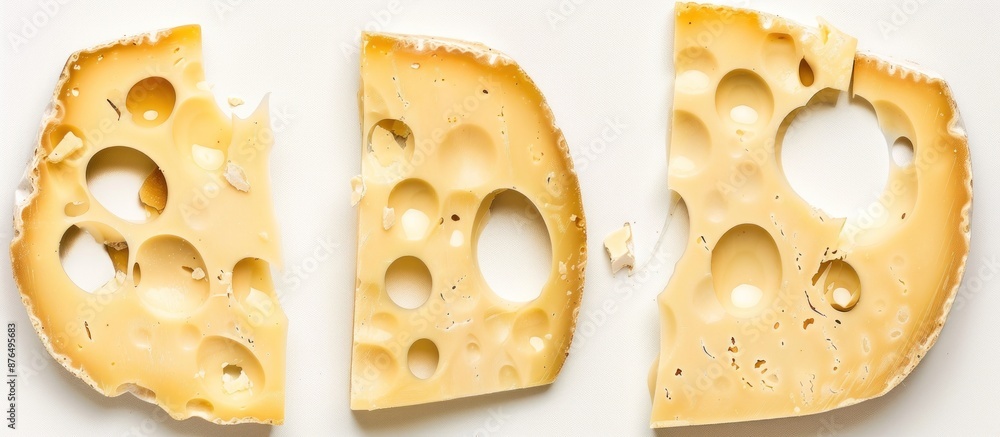 Cheese frames on a white isolated background. Cheese frames on a white isolated background.