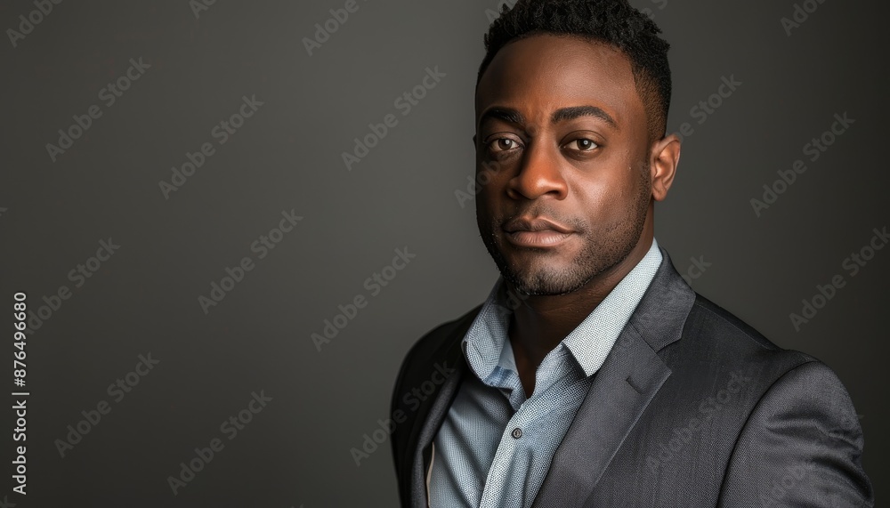 Confident Businessman in a Suit Posing for a Professional Headshot Confident Businessman in a Suit Posing for a Professional Headshot