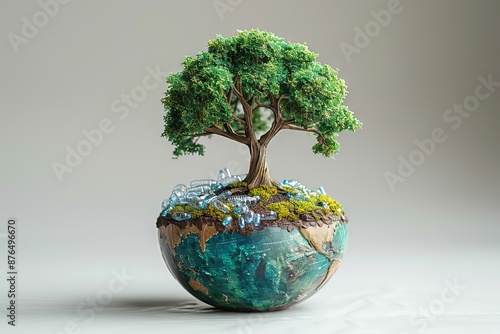 Fototapeta Naklejka Na Ścianę i Meble -  Tree of Life on Earth. Generative AI