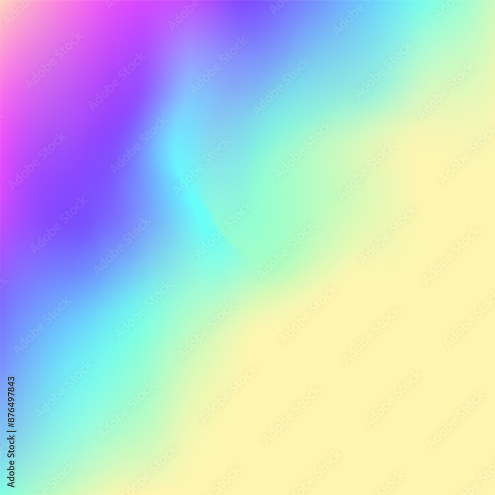 Fototapeta premium Iridescent Background. Kawaii Paper. Abstract Texture. Blue Retro Gradient. Shiny Gasoline Template. Cosmos Light. Pop Vector. Pearlescent Gradient. Pink Iridescent Background