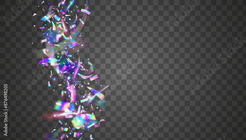 Carnival Background. Falling Design. Purple Foil Ribbon. Happy Concept. Surprise Banner. Festive Effect. Carnaval Burst. Light Christmas Illustration. Pink Carnival Background