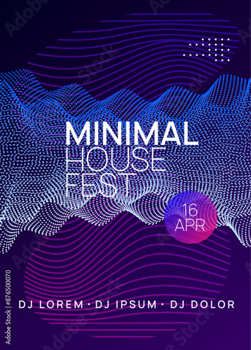 Music Flyer. Fest Magazine. Sound Electro Graphic. Pink Dance Set. Green Party Design. Psychedelic Disco Invitation. Concert Invite. Blue Music Flyer