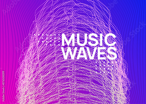 Sound Background. Blue Dance Banner. Soundwave Disco Illustration. Pink Techno Flyer. Fest Festival Template. Electro Cover. Discotheque Magazine. Green Sound Background