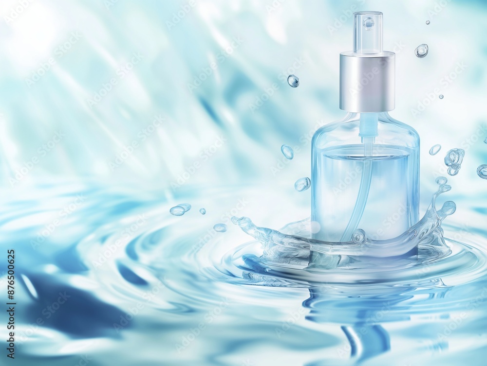 Splash cosmetic moisturizer water micellar toner or emulsion abstract background, hyaluronic acid Splash cosmetic moisturizer water micellar toner or emulsion abstract background, hyaluronic acid