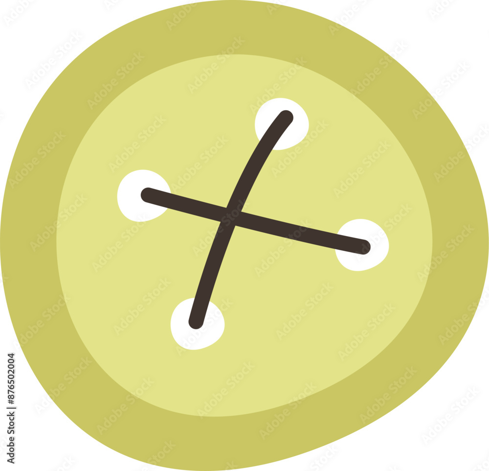 Sewing Button Hand Drawn