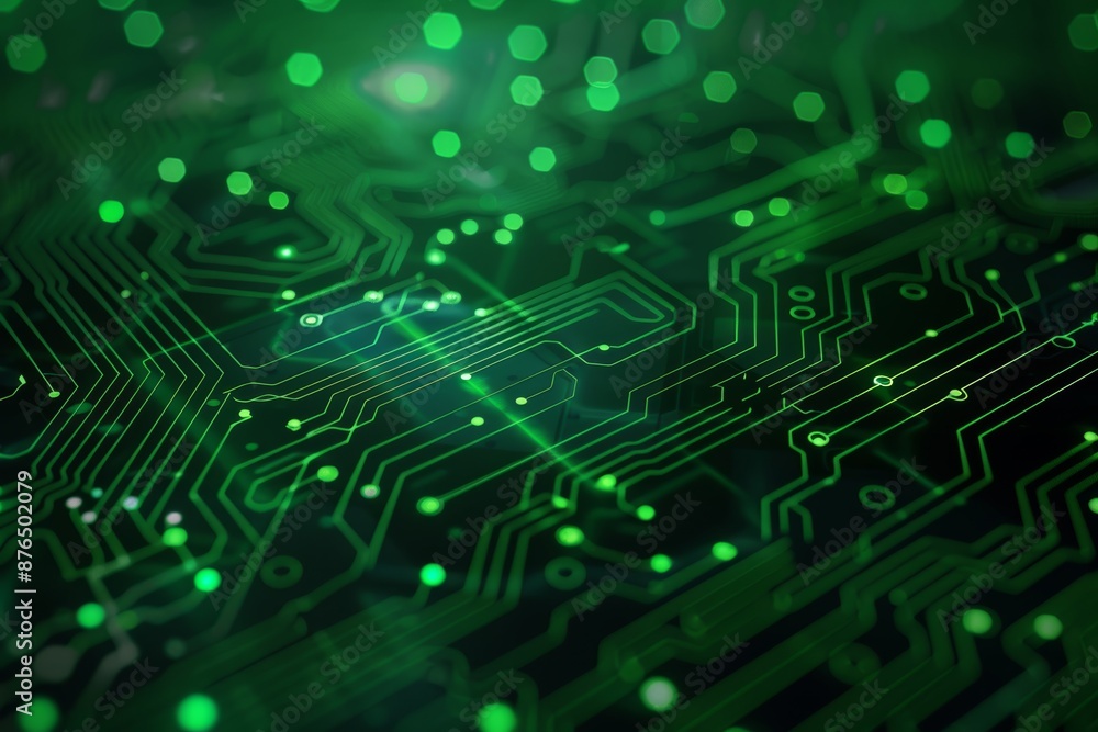 Futuristic green circuit grid landing page design with tech, innovation, and ai concept Futuristic green circuit grid landing page design with tech, innovation, and ai concept
