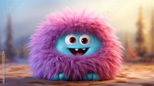 Cute 3D cartoon monster