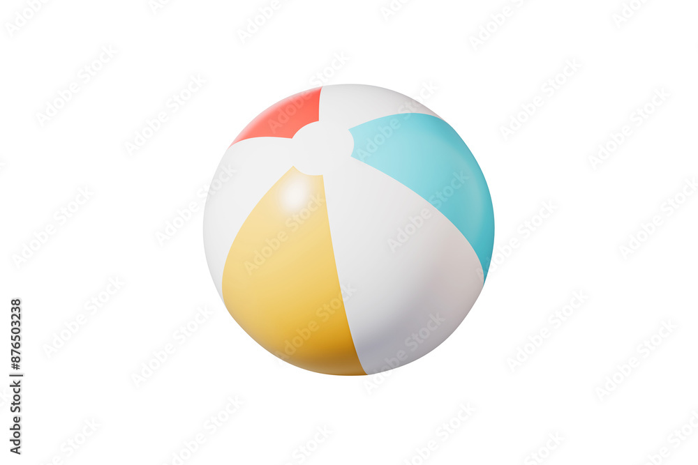 Inflatable ball for beach and water games. Beach ball on isolated background. Inflatable ball for beach and water games. Beach ball on isolated background.