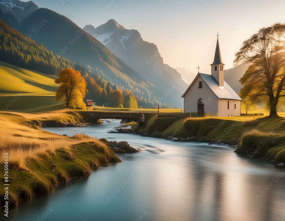 Fototapeta premium church in the mountains