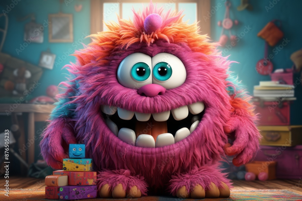 Cute 3D cartoon monster Cute 3D cartoon monster
