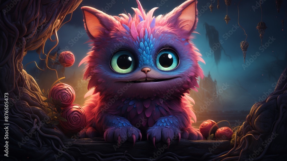 Cute 3D cartoon monster Cute 3D cartoon monster