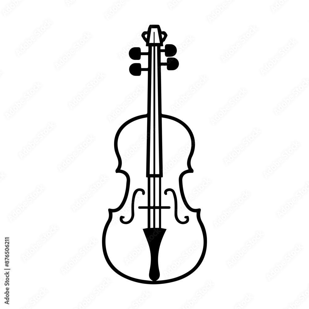 violin icon or modern line symbol. Vector line art and icon design with bold outline. Black and white Pixel Perfect minimalistic symbol isolated white background. Silhouette simple thin sign violin icon or modern line symbol. Vector line art and icon design with bold outline. Black and white Pixel Perfect minimalistic symbol isolated white background. Silhouette simple thin sign
