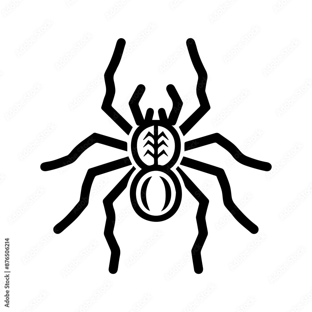 tarantula icon or modern line symbol. Vector line art and icon design with bold outline. Black and white Pixel Perfect minimalistic symbol isolated white background. Silhouette simple thin sign tarantula icon or modern line symbol. Vector line art and icon design with bold outline. Black and white Pixel Perfect minimalistic symbol isolated white background. Silhouette simple thin sign