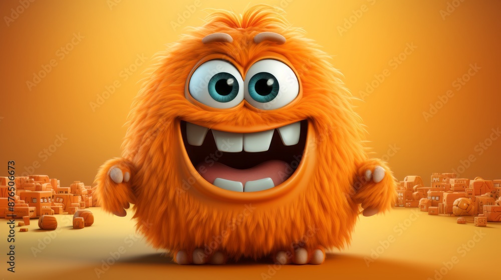 Cute 3D cartoon monster Cute 3D cartoon monster