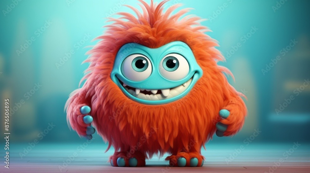 Cute 3D cartoon monster