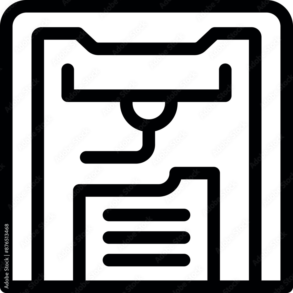 3d printer printing a document, simple design for web and mobile 3d printer printing a document, simple design for web and mobile