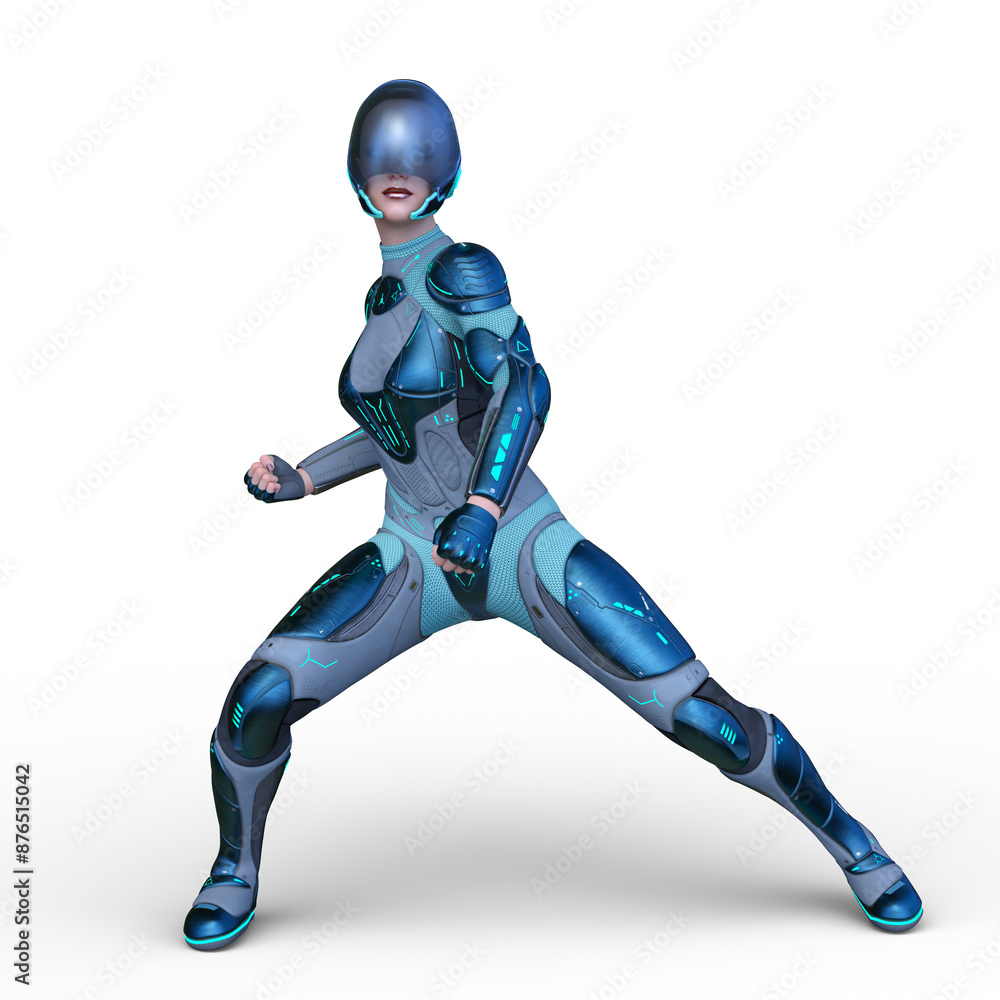 サイバーウーマン　3DCGレンダリング