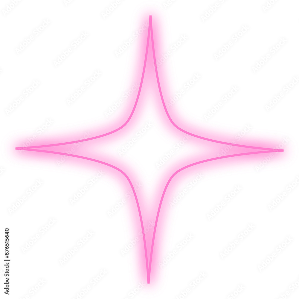 Obraz premium pink glowing star