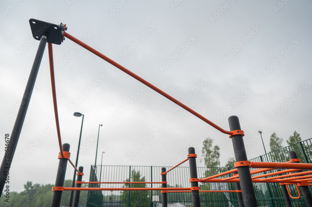 Public sports ground for outdoor workout. 