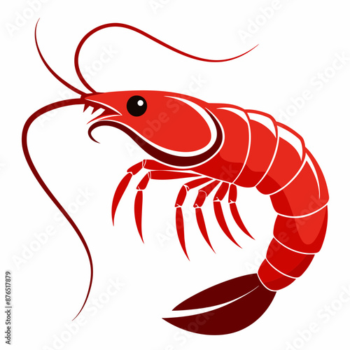 Stunning Shrimp Silhouette Perfect for Your Marine Art Projects