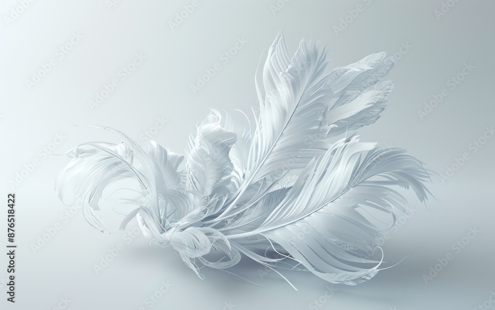 Obraz premium Abstract Feathers in a Minimalist Setting
