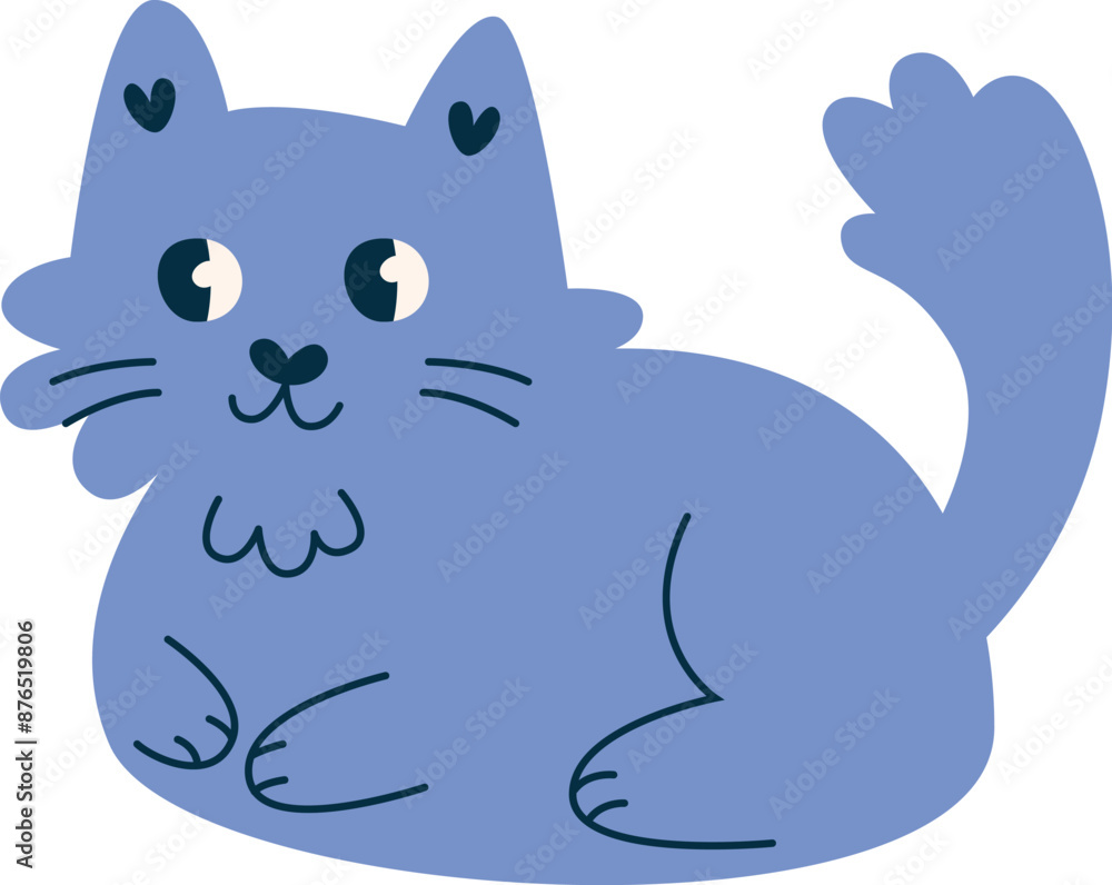 Lying Cat Hand Drawn Lying Cat Hand Drawn