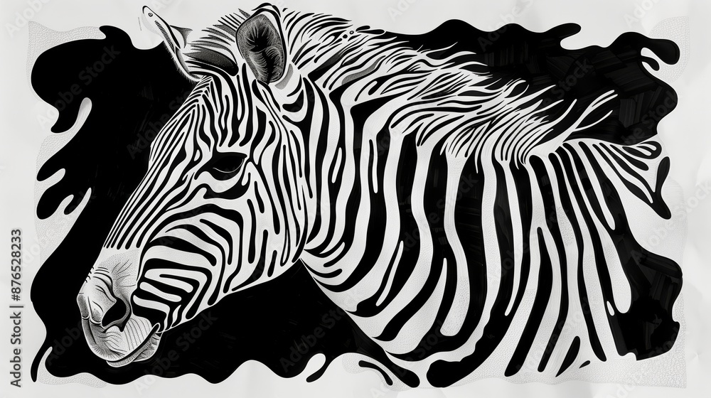 A zebra's black-and-white stripes serve as camouflage and help regulate body temperature. A zebra's black-and-white stripes serve as camouflage and help regulate body temperature.