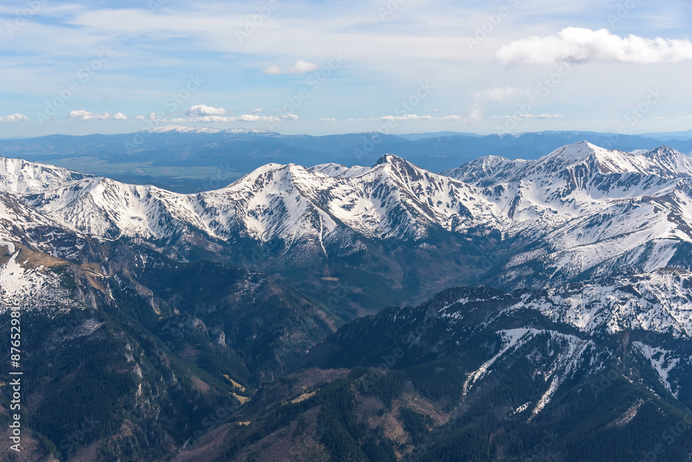 Aerial view of polish Tatra mountains Aerial view of polish Tatra mountains