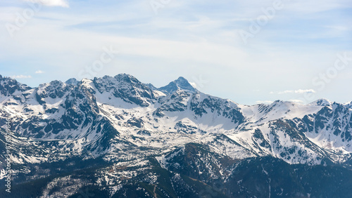 Aerial view of polish Tatra mountains