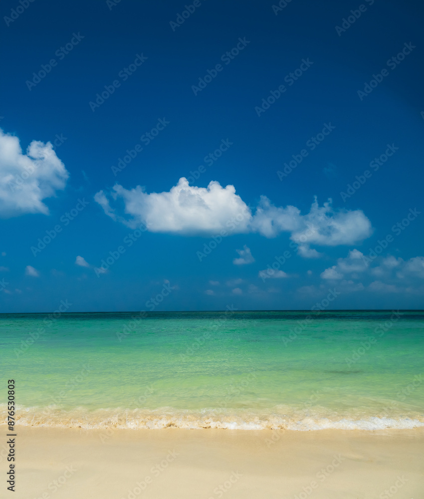 Horizon beautiful landscape summer season panorama front view point tropical sea beach white sand clean blue sky background calm nature ocean wave water travel holiday at samae san island sun day time Horizon beautiful landscape summer season panorama front view point tropical sea beach white sand clean blue sky background calm nature ocean wave water travel holiday at samae san island sun day time