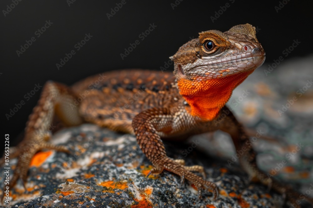 Obraz premium Full body view of Brown Anole , in natural habitat, full body shot, full body View