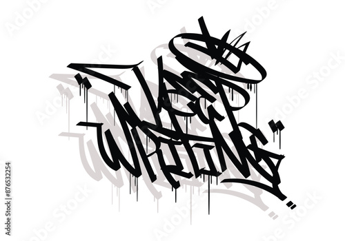 KEEP WRITING graffiti tag style design