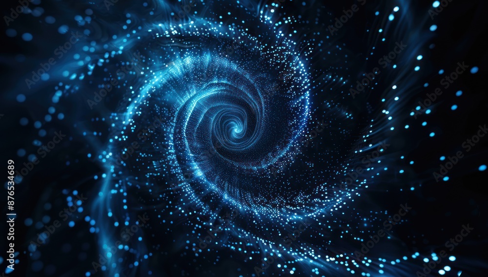 Abstract Blue Spiral of Light Abstract Blue Spiral of Light