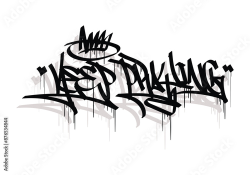 KEEP PRAYING graffiti tag style design