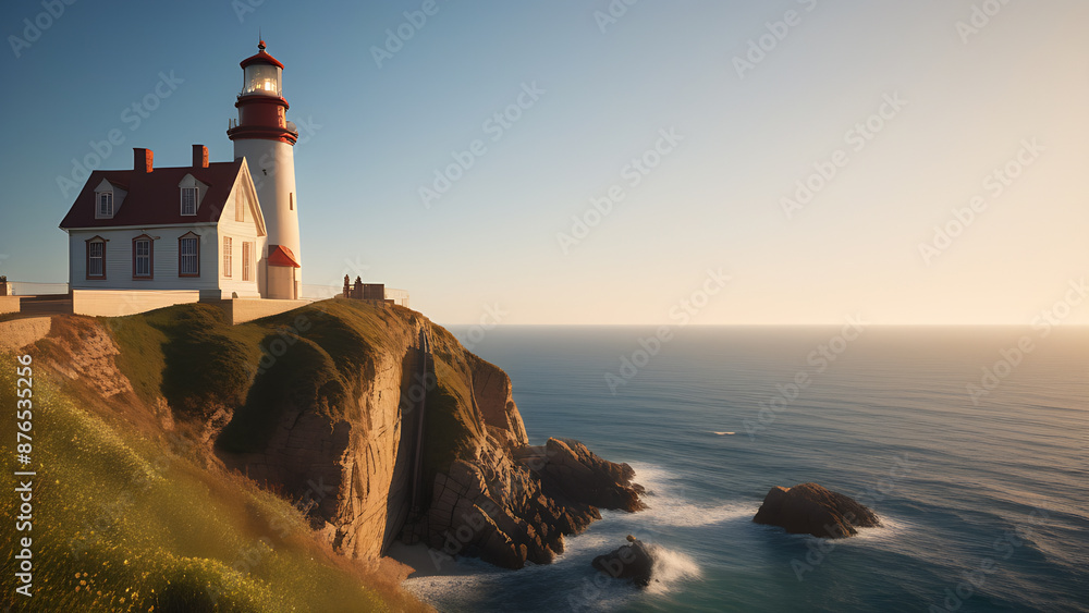 Fototapeta premium Cinematic Light, Depth of field, light source contrast, perspective