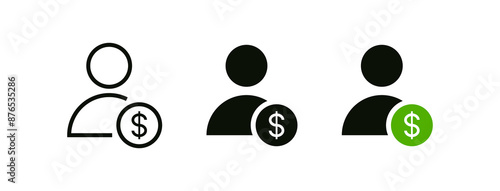 user money icon dollar symbol