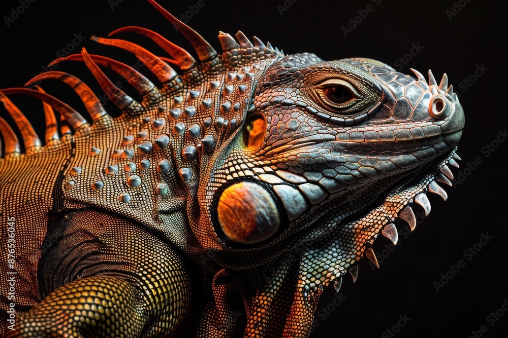 Mystic portrait of Iguana, full body view Mystic portrait of Iguana, full body view