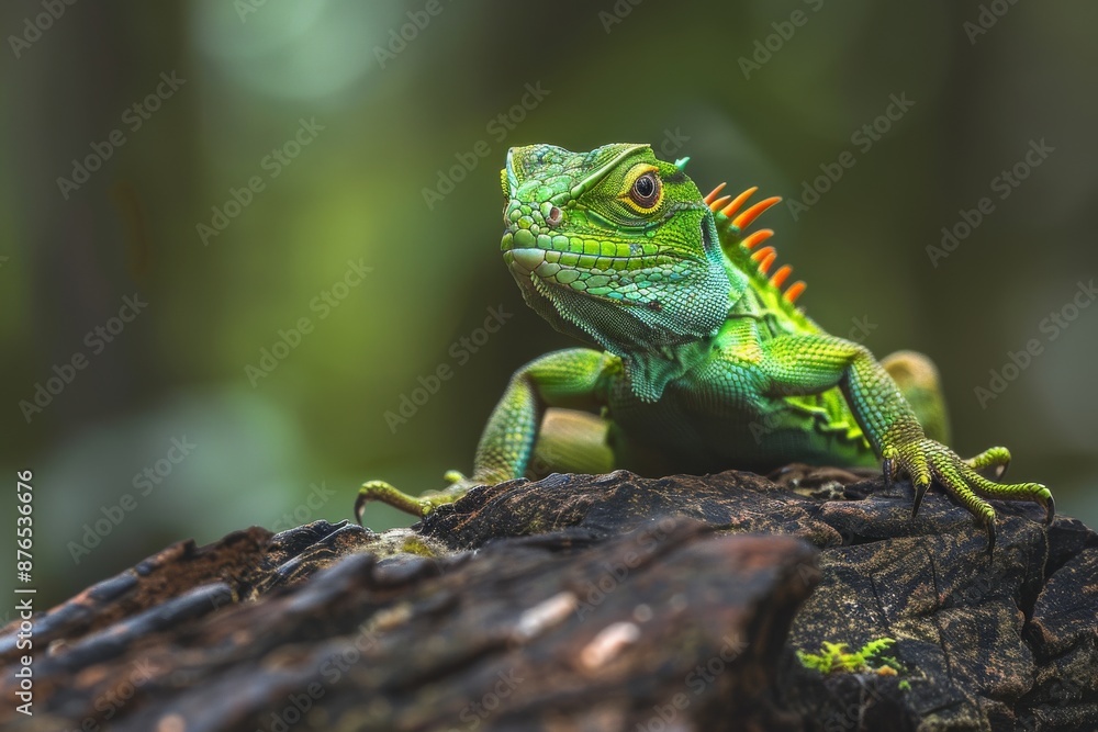 Full body view of Basilisk, in natural habitat, full body shot, full body View Full body view of Basilisk, in natural habitat, full body shot, full body View