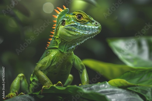 Wallpaper Mural Full body view of Basilisk, in natural habitat, full body shot, full body View Torontodigital.ca