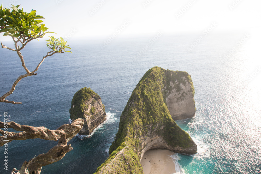 Beautiful view of Kelingking Beach on Nusa Penida island, Indonesia
