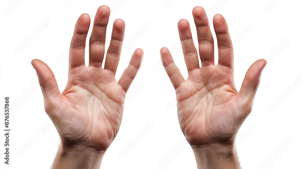 Hands, palms gesturing up, saying hi, greeting, hello, bye isolated on white Hands, palms gesturing up, saying hi, greeting, hello, bye isolated on white