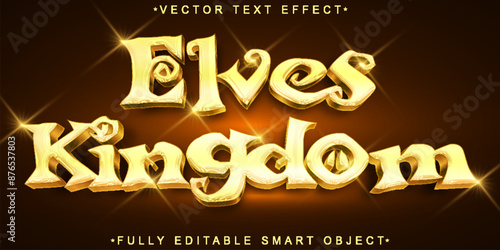 Shiny Elves Kingdom Vector Fully Editable Smart Object Text Effect