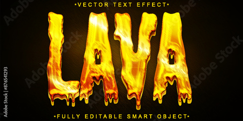 Hot Lava Vector Fully Editable Smart Object Text Effect
