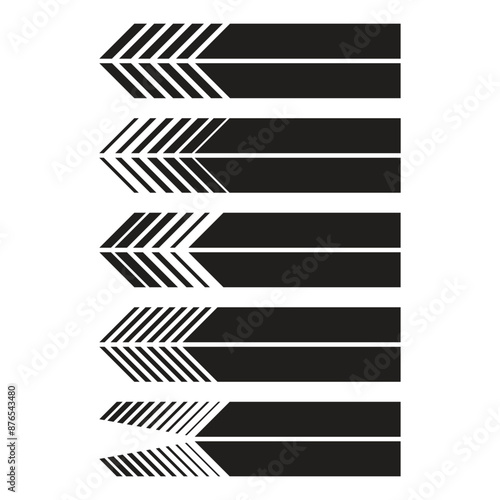 Collection of racing style car body wrap vinyl decals
